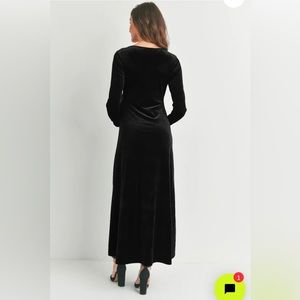 Long Velvet Dress W/ Side Split